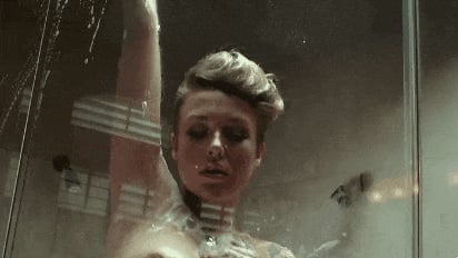 Picture by glambabes-gifs saying 'Sabrina Nichole in a shower'