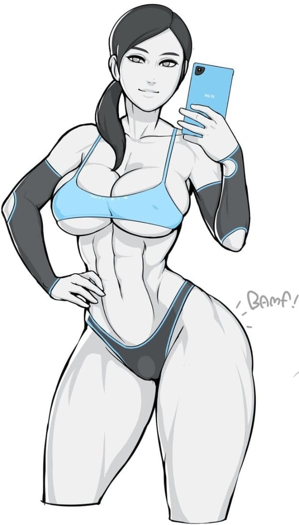 Picture by glambabes-pics saying 'Even sexier wii fit - unknown artist'