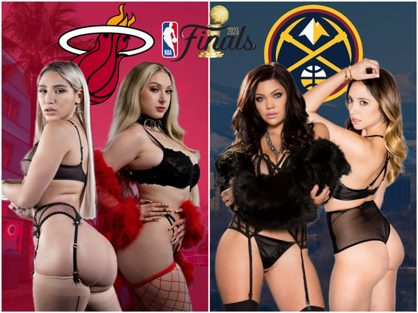 Picture by MANTVRAY saying 'NBA Playoffs - The Finals! 🏆🏀 Team Miami Vs Team Denver! Who Will Be The Champion? 🔥⛏️ Abella DangerSkylar VoxCassidy BanksQuinn Wilde'