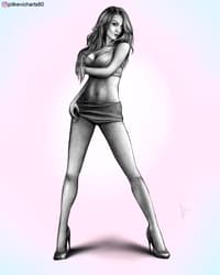 Re-Drawn Another Art For AVN Model Britney Amber, By Me