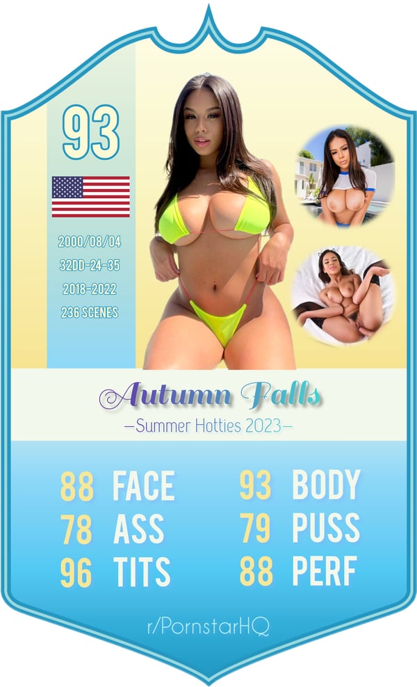 Picture by not_so_maidenless saying 'PornstarHQ Summer Hotties 2023 Card Series Autumn Falls'
