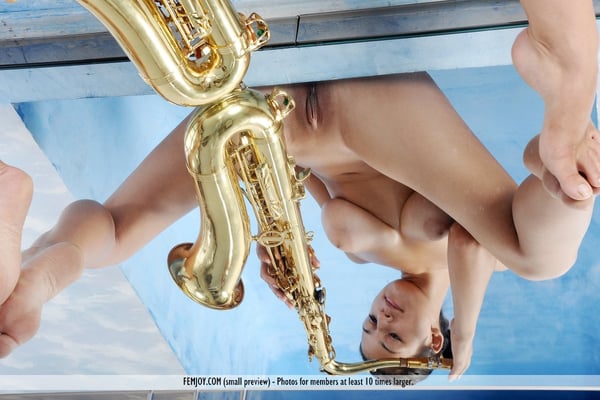 Picture by glambabes-galleries showing 'Big titted girl Sofie puts down her saxophone while totally naked' number 14
