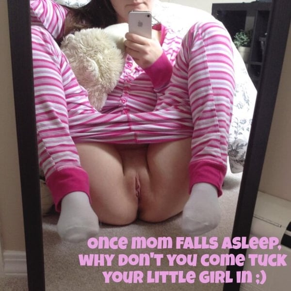 Picture by glambabes-pics saying 'Once mom is asleep...'