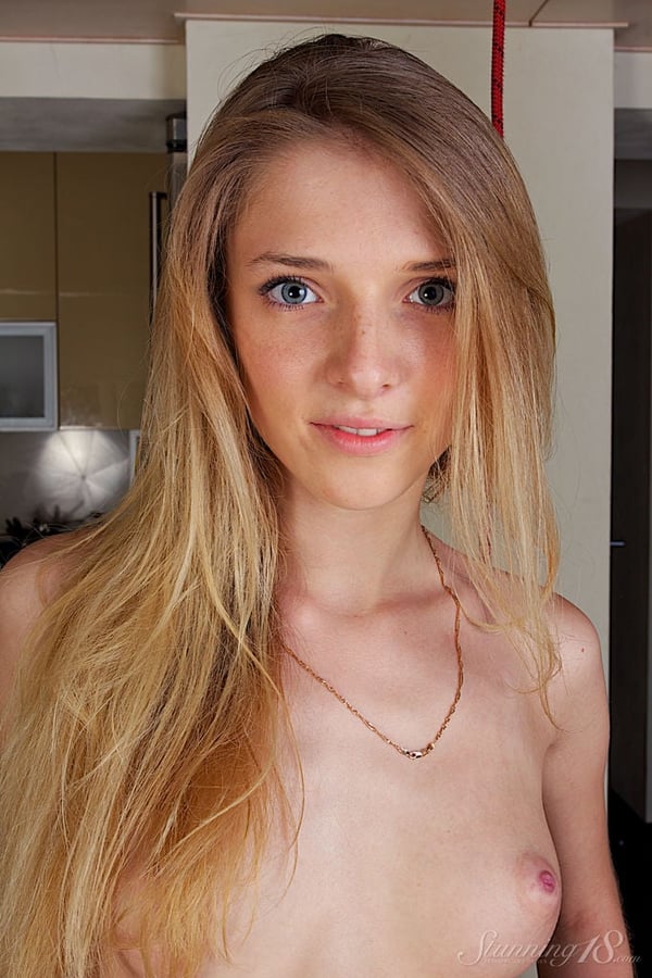 Picture by glambabes-galleries showing 'Young solo girl Kat B looks so innocent while stripping naked' number 1