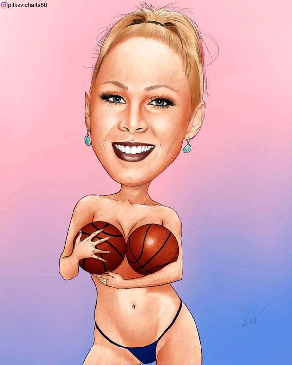 Picture by pit80 saying 'Tried Caricature Style Art For AVN Model Gianna Michaels, By Me'