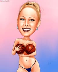 Tried Caricature Style Art For AVN Model Gianna Michaels, By Me