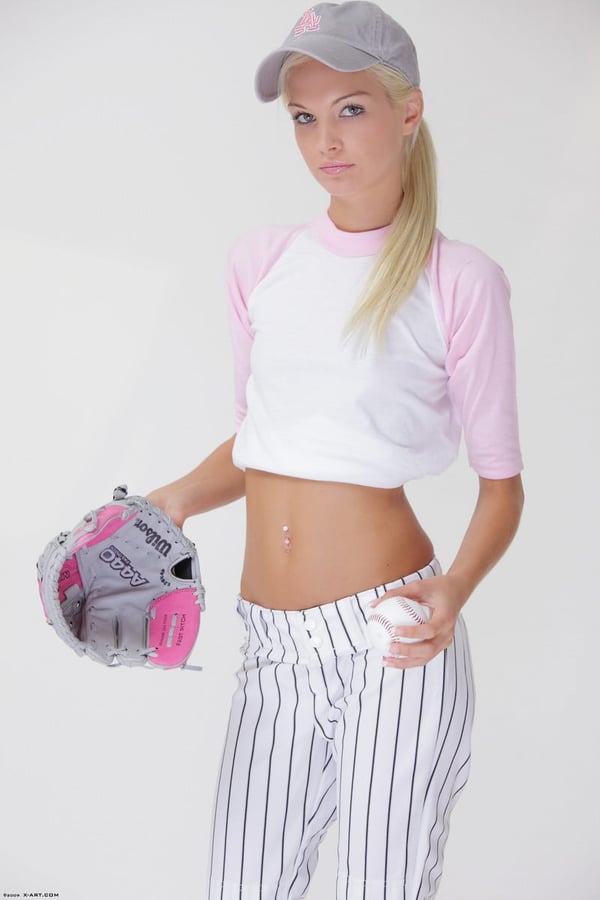 Picture by glambabes-galleries showing 'Baseball cutie Francesca loses her uniform to expose her skinny teen body' number 11