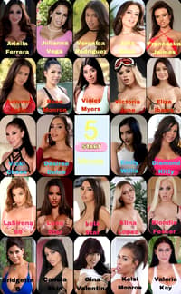 Assemble Your Pornstar Fantasy Squad - Latina Edition! 5 Moves From The Center, No Jumps/skips, Diagonals Allowed!